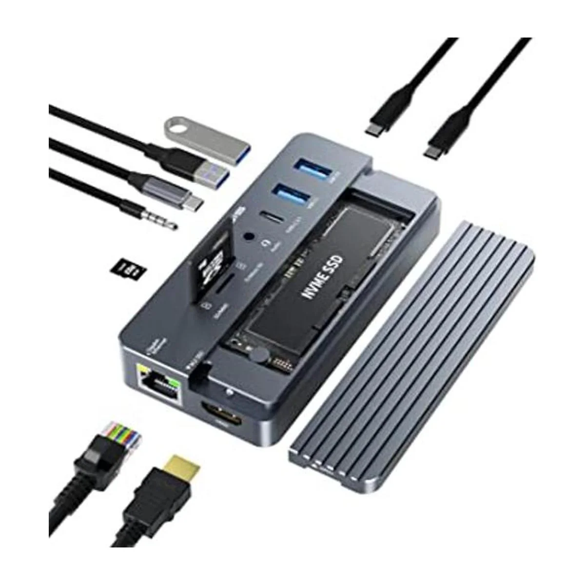 ACASIS Estación de acoplamiento USBC HUB 10 en 1 con_1