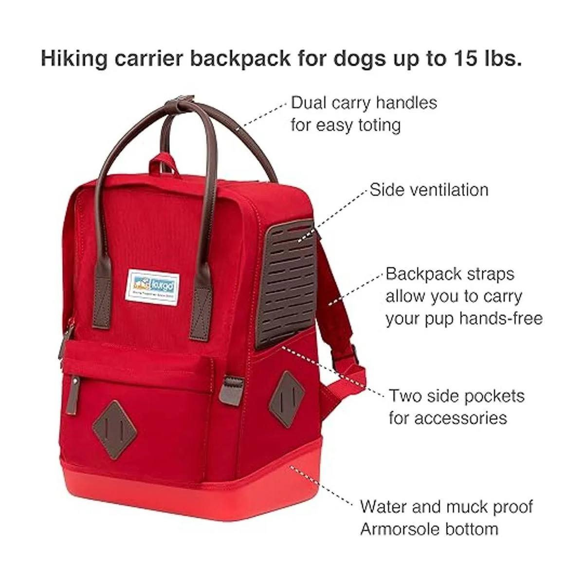 Kurgo Dog Carrier Backpack for Small Pets Cat Dog_2