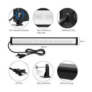 Meikee Juego de 4 luces LED RGB de 25 W luz LED que_7