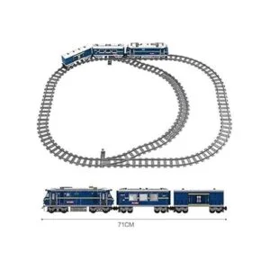 City Series Power Blue Cargo Train Building Blocks_2