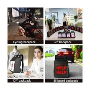 Welaso Smart WiFi LED mochila 24L con panel de señal LED_4