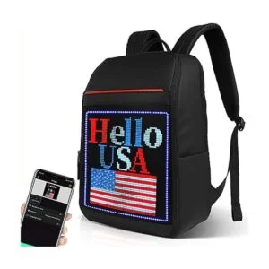 Welaso Smart WiFi LED mochila 24L con panel de señal LED_1