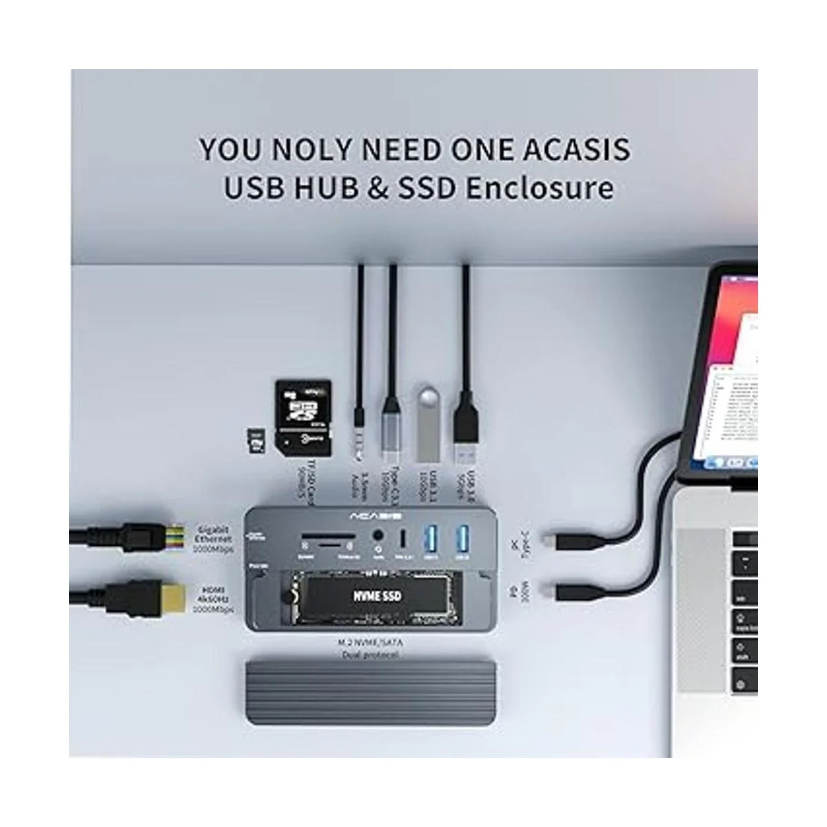 ACASIS Estación de acoplamiento USBC HUB 10 en 1 con_2