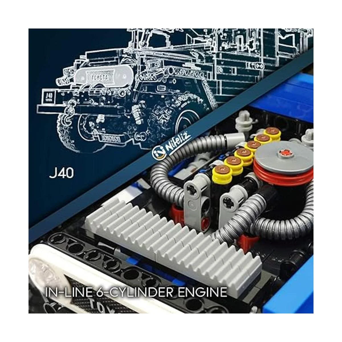 Nifeliz OffRoad Pickup J40 Land Cruiser MOC Técnica_4