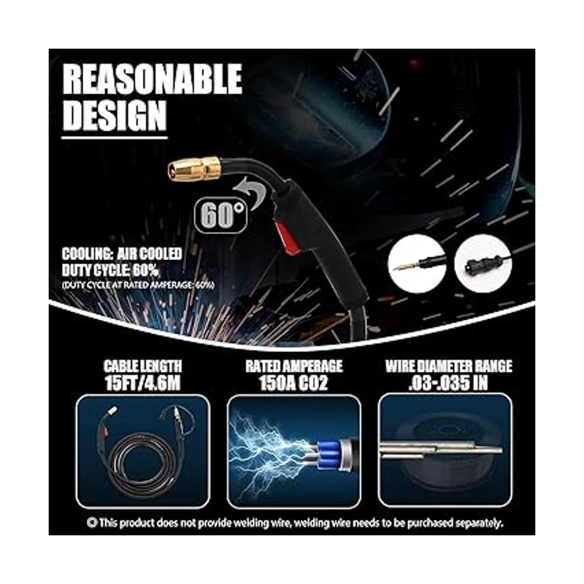 MULMART Antorcha de soldadura M150 M15 M15 M150 MIG de_2