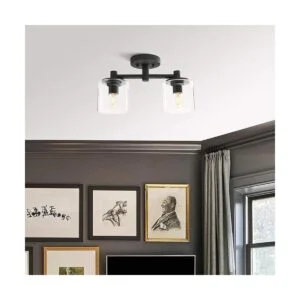 Pathson Lámpara de techo semiempotrada de 2 luces_2