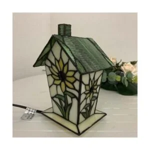 Bieye L10781 Birdhouse Tiffany Style Lámpara de mesa de_4