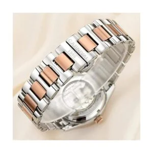 Reloj automático de moda señoras reloj analógico acero_6