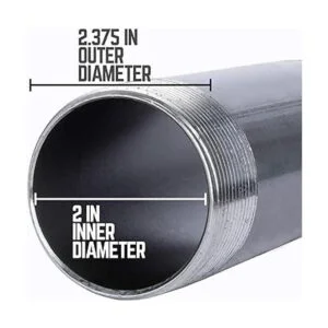 Pipe Décor Tubería de acero de 2.0 in x 18.0 in_5