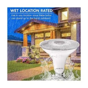 Luxrite Juego de 12 bombillas LED PAR38 para exteriores_2