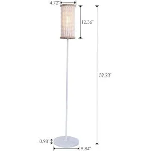 VILUXY Lámpara de pie bohemia bohemia con pantalla de_5