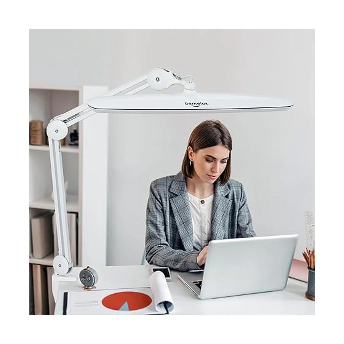 Bemelux Lámpara de tareas con abrazadera 117 luces LED_5