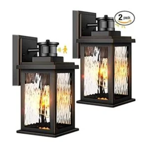 VIANIS Paquete de 2 luces para exteriores con sensor de_1