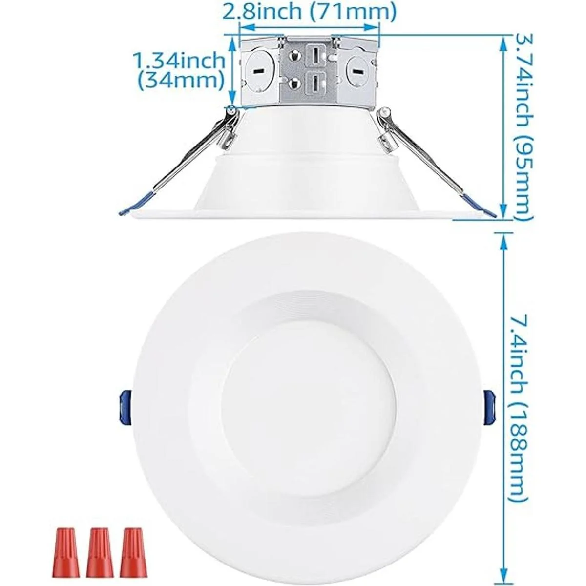 TORCHSTAR Paquete de 8 luces LED empotradas integradas sin_6