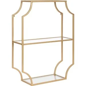 Kate and Laurel Ciel Glam Estantería de pared geométrica_1