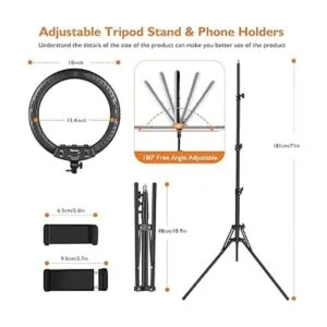 Inkeltech Anillo de luz de 18 pulgadas con soporte para_5