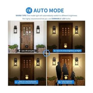 VIANIS Paquete de 2 luces para exteriores con sensor de_2