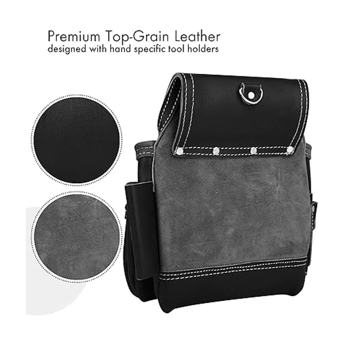 FUERI Kit combinado de bolsas de herramientas Cuero de_7