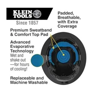 Klein Tools 60347 Casco con borde completo ventilado_3