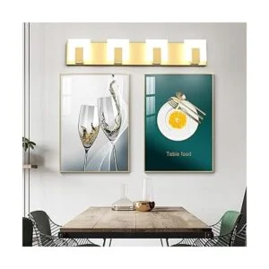 Aipsun Luces de tocador doradas para baño modernas luces_7