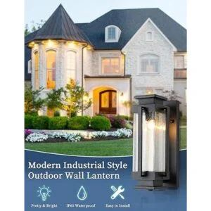 EERU Faroles de pared para exteriores grandes luces de_2