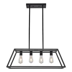 Xilicon Mesa de isla para cocina candelabros negros de 4_1