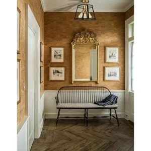 Lámpara de techo semiempotrada de 3 luces moderna de latón_4