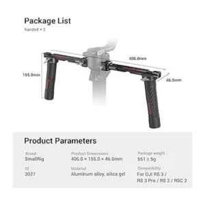 SMALLRIG Agarre doble mango para DJI RS 2 RSC 2 RS 3_6