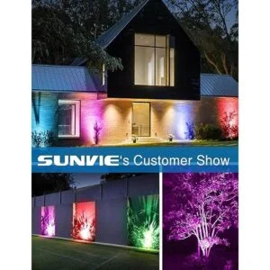 SUNVIE Luces de paisaje RGB de bajo voltaje que cambian de_7