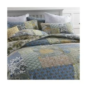 Yvooxny Juego de edredón tamaño King reversible color_2