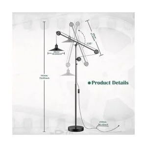 Lámparas de pie industriales ajustables para sala de_4