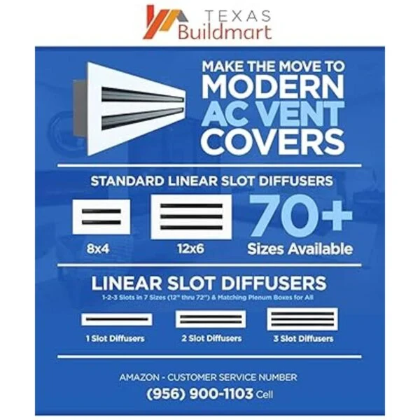 BUILDMART Cubierta de ventilación de CA moderna de 26 x 6_4