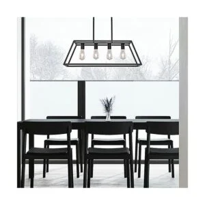 Xilicon Mesa de isla para cocina candelabros negros de 4_5