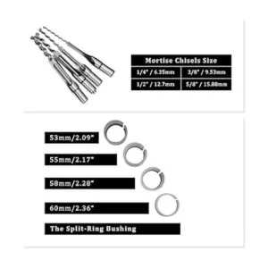 YUEWO Accesorio de mortaja para prensa de taladro juego_4