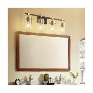 SOLFART Farmhouse Lámpara de pared de bronce para baño_5