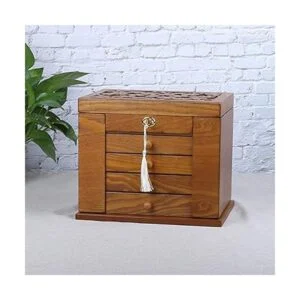 Changsuo Joyero de madera para mujer organizador de_3