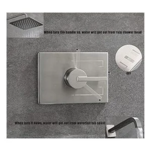 SOOOHOT Sistema de ducha de lluvia con boquilla de cascada_3