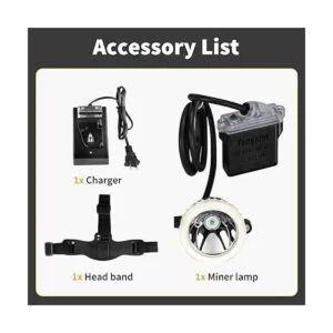 Yongkist Faro de minería 12 LED recargable para casco_6