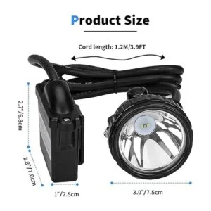 Minería faro recargable 12 LED mineros faro impermeable_5