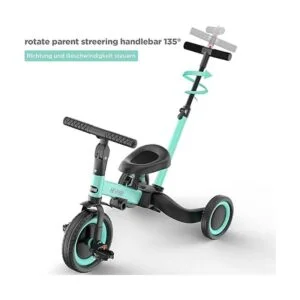 newyoo Triciclo 5 en 1 para niños pequeños con mango de_5