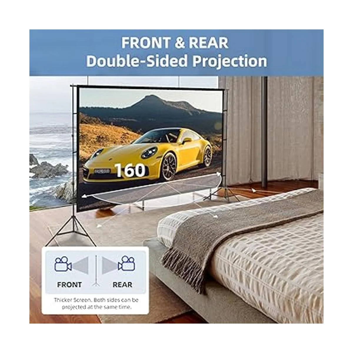 Pantalla de proyector y soporte pantalla de proyección_5