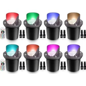 SUNVIE Luces de paisaje RGB de bajo voltaje que cambian de_1