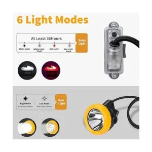 Yongkist Luz de minería de seguridad 12 LED de minería de_4