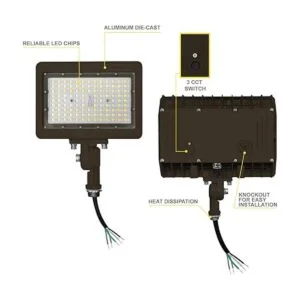 NUWATT Luz de inundación LED para exteriores de 90 W luz_3