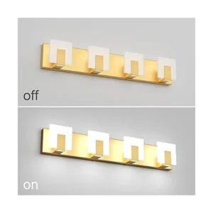 Aipsun Luces de tocador doradas para baño modernas luces_3