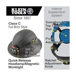 Klein Tools 60347 Casco con borde completo ventilado_2
