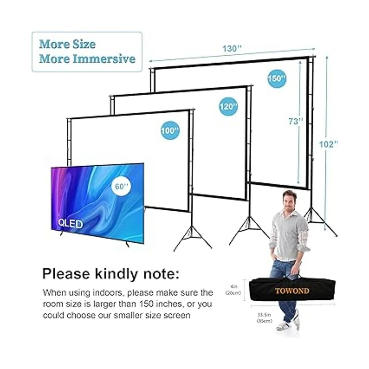 Pantalla de proyector y soporte pantalla de proyección_3