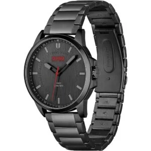 HUGO First Reloj casual de cuarzo de acero inoxidable y_2