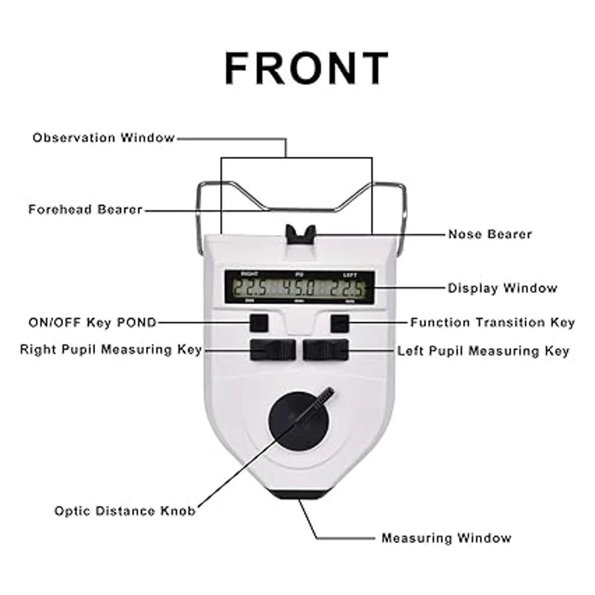 Pupilómetro metro digital del PD regla óptica del PD_4