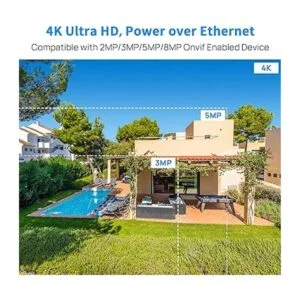 Hiseeu NVR PoE de 8 puertos 4K grabadora de video PoE_3